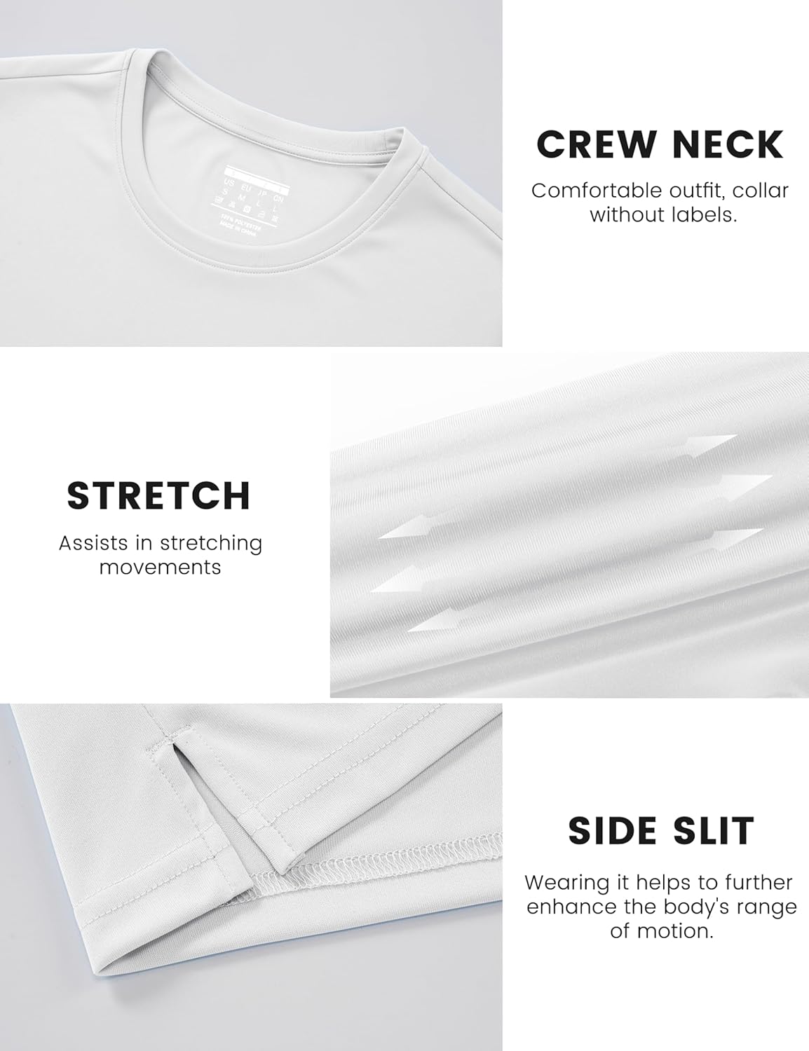 TACVASEN Men's Athletic Short Sleeve Shirts - UPF 50+ Dry Fit Running T-Shirts | Breathable Gym Wear