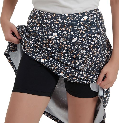 NOOYME Athletic Skorts for Women - Modest Knee-Length Tennis & Golf Skirts with Pockets