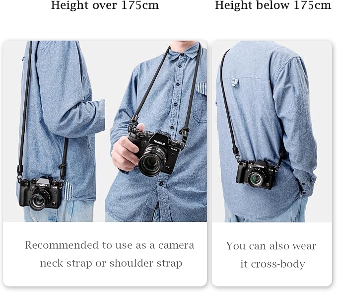 VOVMOEYA Nylon Braided Camera Rope Strap, Camera Neck Shoulder Strap