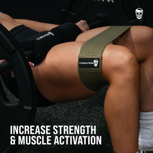 Gymreapers Hip Bands for Booty Workouts | Non Slip Fabric Band Set with 3 Levels - Resistance Bands for Legs & Hip - for Men & Women (Nude)