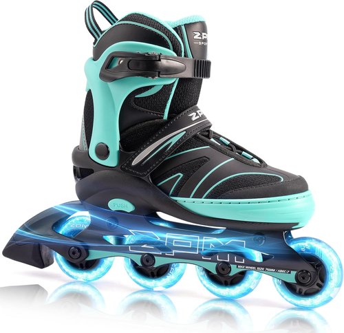 2PM SPORTS Kids Adjustable Inline Skates - Light Up Wheels for Ages 4-12 | Perfect for Beginners