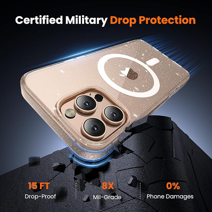 toushion 3 in 1 for iPhone 16 Pro Case Clear, Not Yellowing, Screen Protector*1
