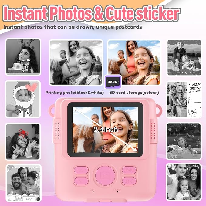 ESOXOFFORE Instant Print Camera
