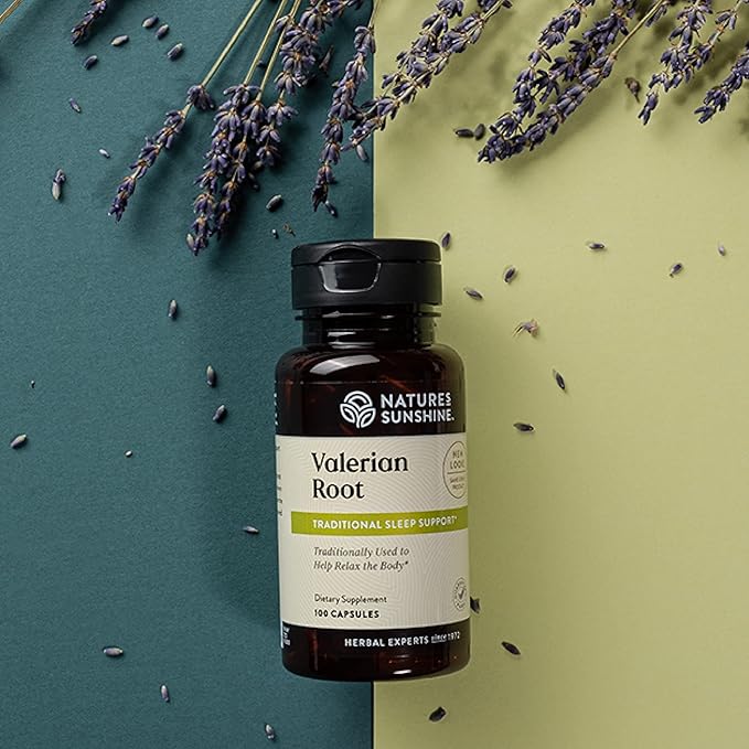 Nature's Sunshine Valerian Root, 100 Capsules | Herbal Supplement Promotes Relaxation, Supports Sleep, and Delivers Natural Nervous System Support