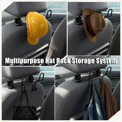 Hard Hat Holder - Heavy Duty Car Seat Hook Organizer for Trucks, SUVs & Cars | 1-Pack