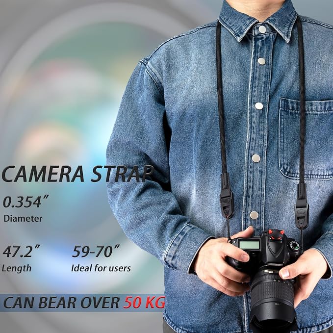 VKO Camera Strap Rope, Quick Release Vintage Cute QD Nylon Neck Shoulder Straps