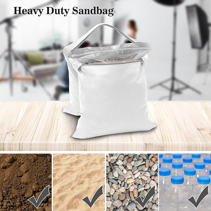 4 Packs White Sandbag Weight Bags