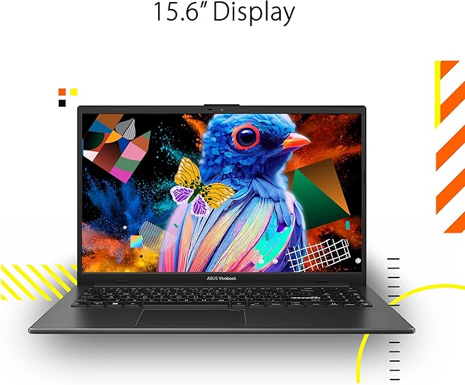 ASUS 2023 Vivobook Go 15 Laptop, 15.6" FHD Display, AMD Ryzen 5 7520U Processor, 8GB RAM, 512GB SSD, Windows 11 Home, Mixed Black, E1504FA-AS52