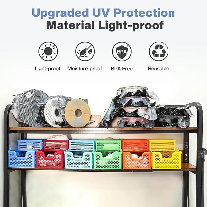 Vacbird 30pcs Filament Storage Bags Light-Proof Vacuum Storage Kit