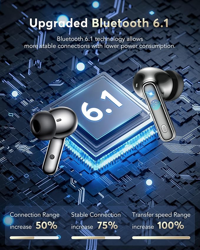 AI Translation Earbuds Real Time, 199 Language Translator Earbuds, 4 ANC Mic