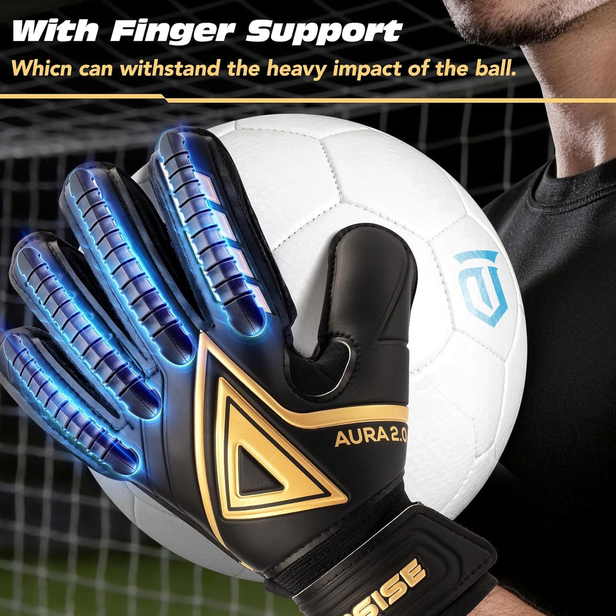 Regine Switzerland Goalkeeper Gloves - 4mm Latex Anti-Slip Grip, Finger Protection for All Weather