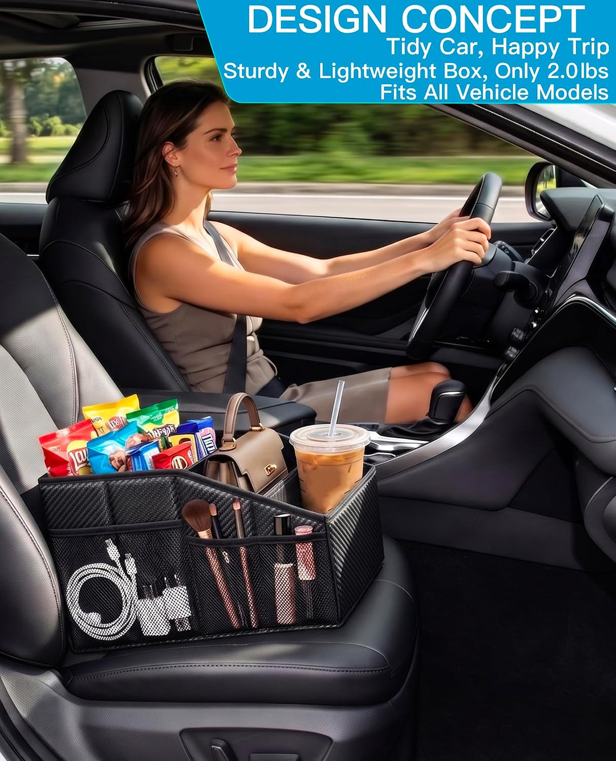 Car Storage Organizer, Reinforced Dividable Car Backseat Organizers