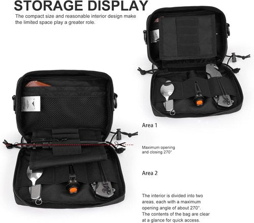 Mardingtop Tactical Molle Utility Pouch - Small Military EDC Tool Organizer Bag in Durable 600D Cordura