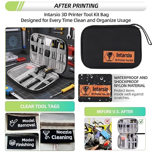 3D Printer Tools Kit, Removal Scrapers, Finishing Tools, 5 Types of Files