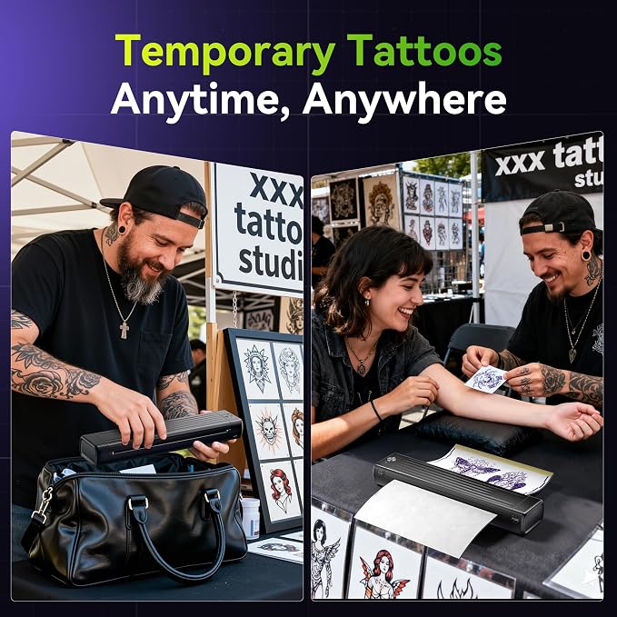 Itari Tattoo Printer Kit with 100 Pcs Transfer Paper, Thermal Tattoo Stencil