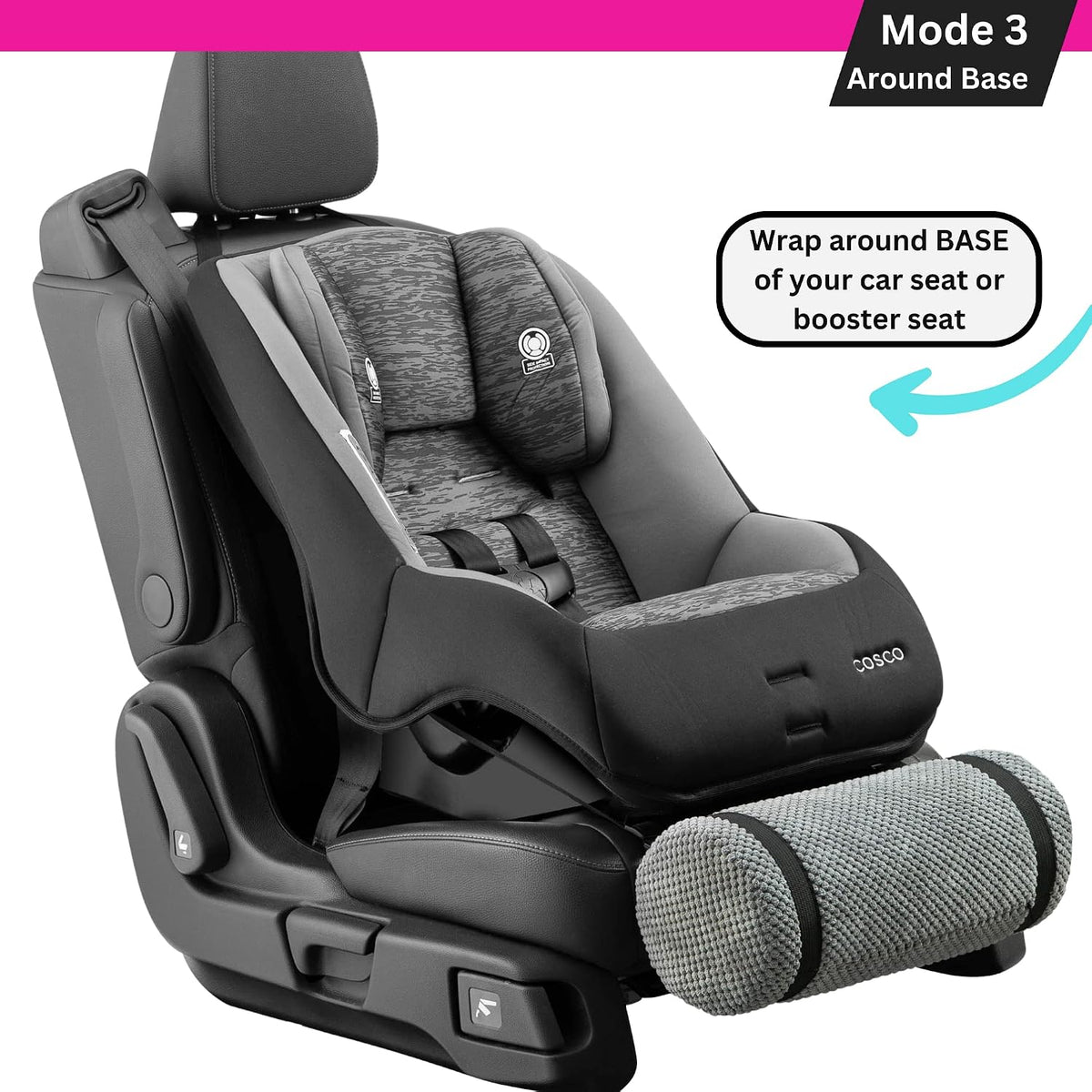 Car Seat Foot Rest, Grey, Extra Long Straps, Adjustable
