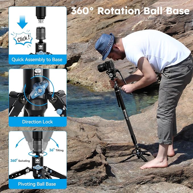 SIRUI AM-145 Carbon Fiber 3-in-1 Monopod