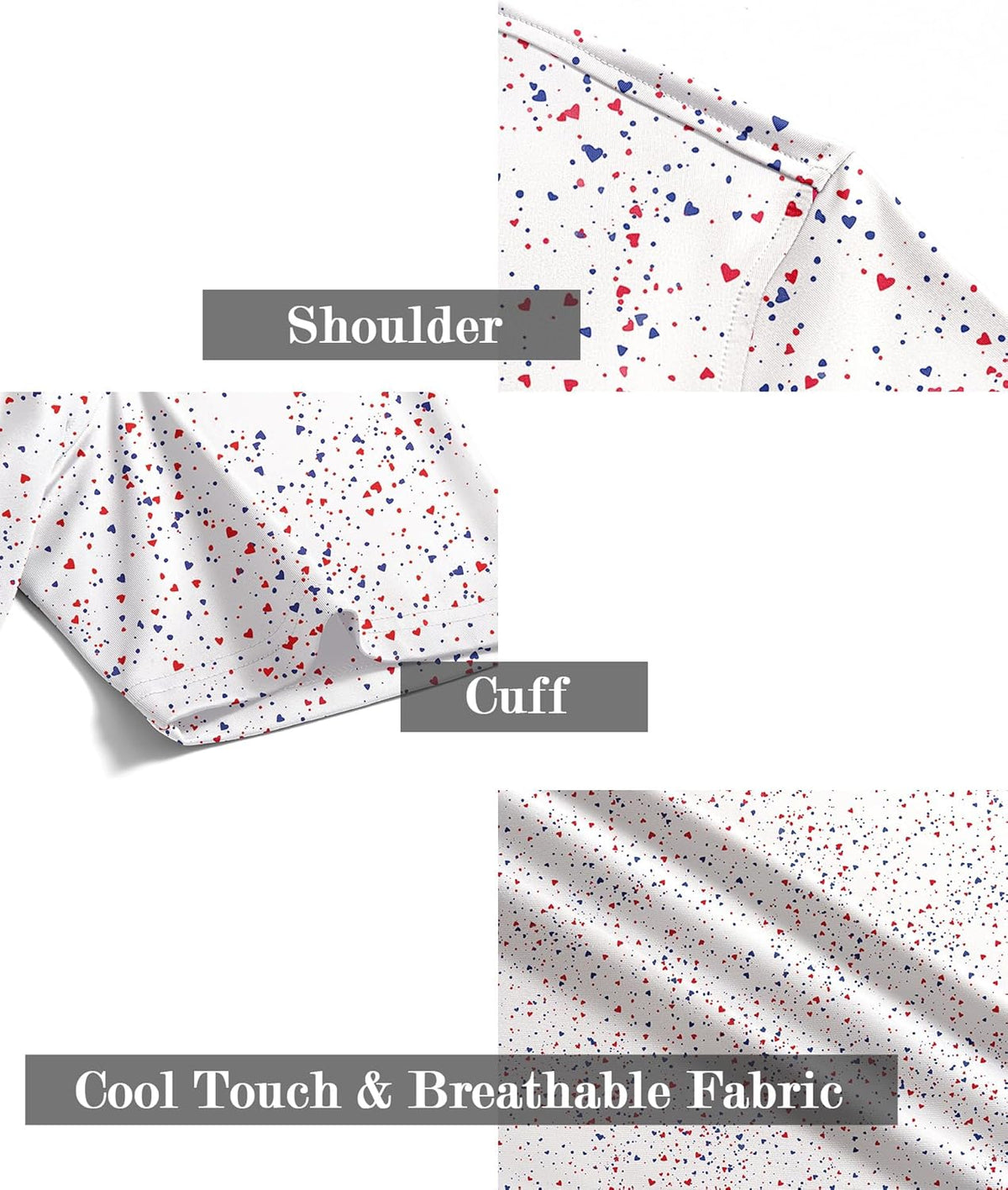 ZITY Men's Golf Polo Shirt - Short Sleeve Moisture-Wicking Performance | Casual Print Patterns