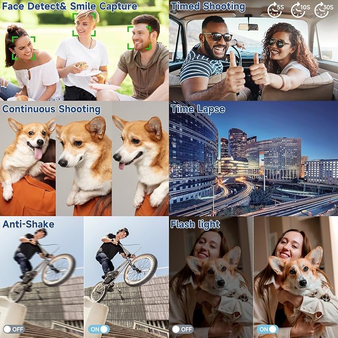 Digital Camera 4K for Photography, 50MP Vlogging Camera for YouTube Video