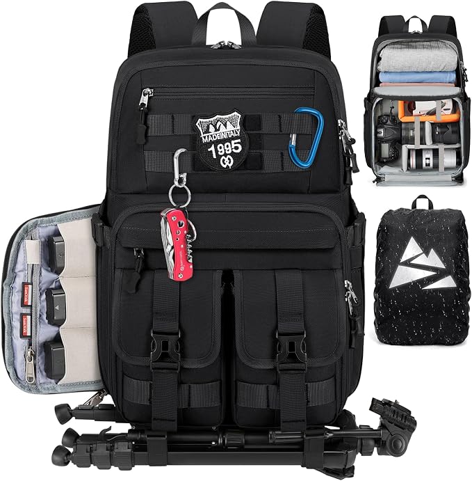 RAINSMORE Camera Bag Backpack for DSLR/SLR/Mirrorless Camera Bags for