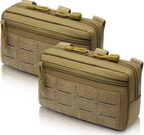 1000D Tactical Molle Pouches by [Brand Name] - Water-Resistant Utility Admin Pouch | 2 Pack for Vests & Backpacks