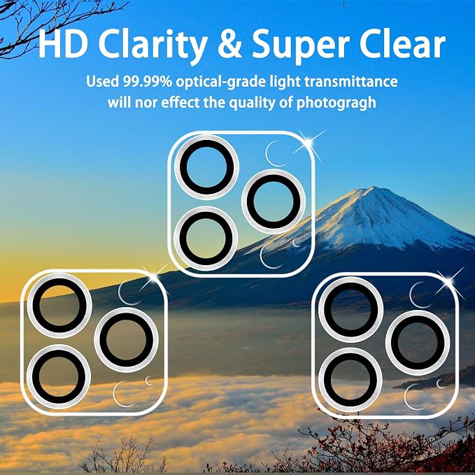 3 Pack Dengduoduo Tempered Glass Camera Lens Protector