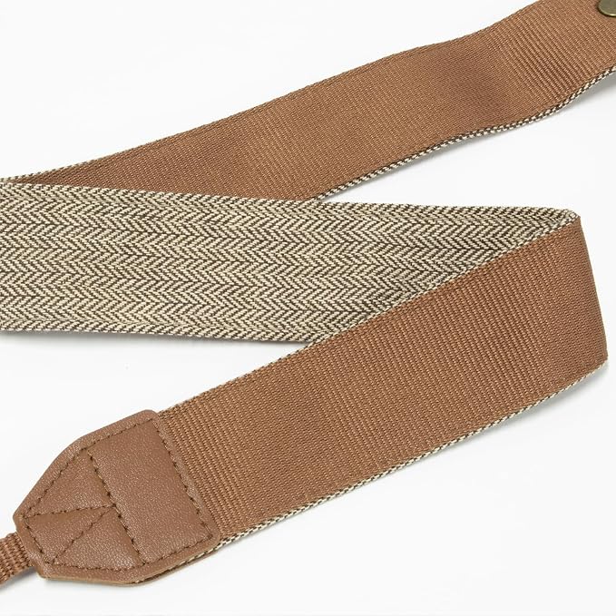 TENOC Vintage Camera Strap 1 Pack, Canvas Herringbone Neck Shoulder Strap