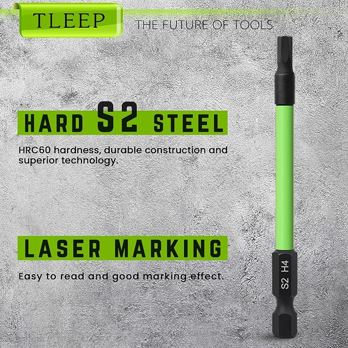 3.5" Long 1/4" Hex Head Allen Wrench Drill Bits + Quick Change Bit Driver, Metric 1.5MM to 10MM Impact Driver Bit Set, Magnetic Tips Magnetic Screwdriver Bits Hex Drill Bit Set, S2 Steel