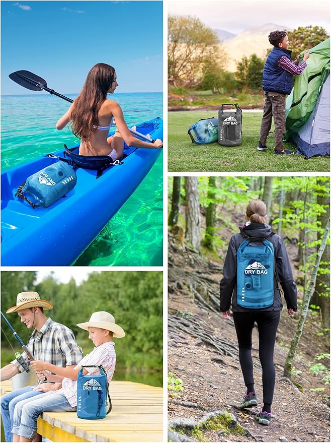 HEETA Dry Bag Waterproof for Women Men, 5L/10L/20L/30L/40L Roll Top Lightweight