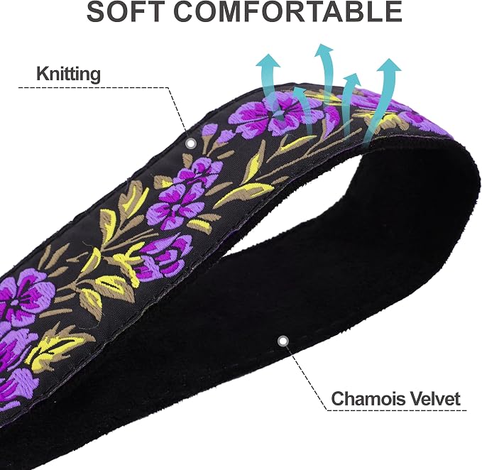 Padwa Lifestyle Purple Rose Camera Strap