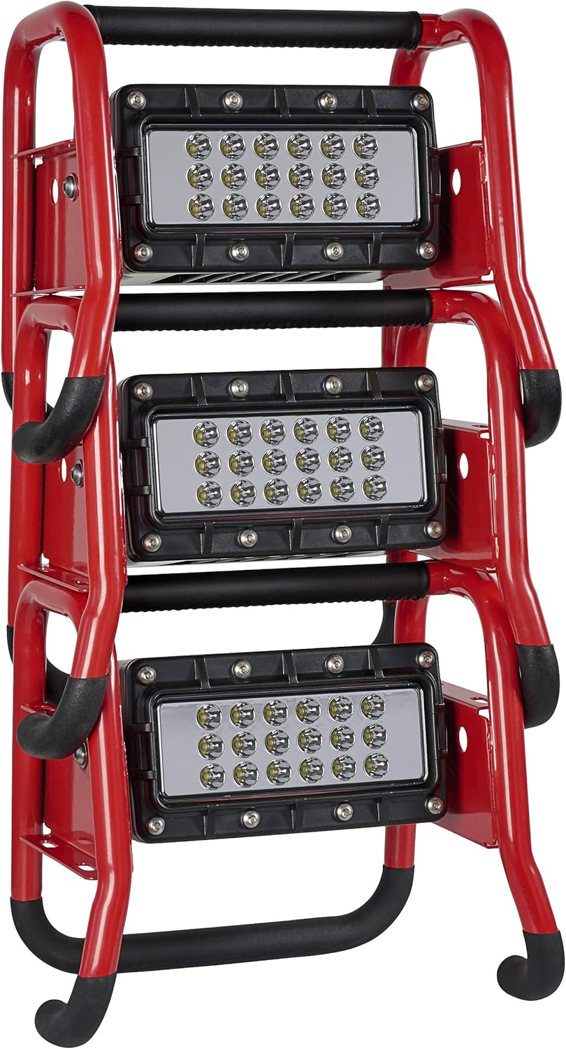 Streamlight 46000 High-Lumen Portable Scene Light II - Rechargeable with 120V AC/12V DC Power, Red