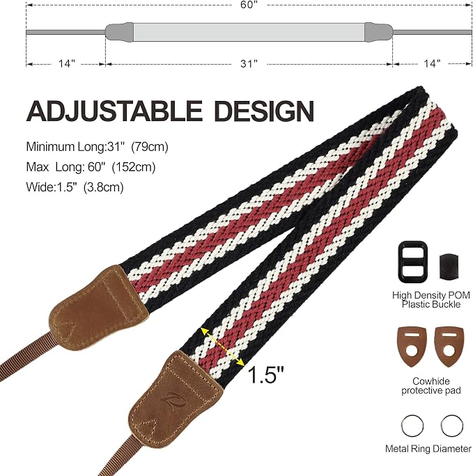 Padwa Lifestyle Stripes Camera Strap