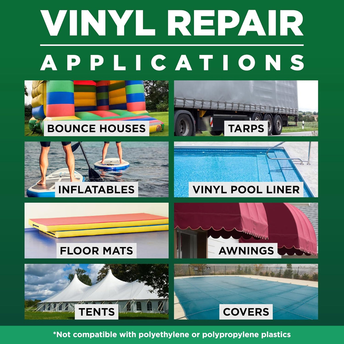 RH Adhesives HH-66 Vinyl Cement 16 oz - Waterproof Flexible Adhesive for PVC & Vinyl Repair