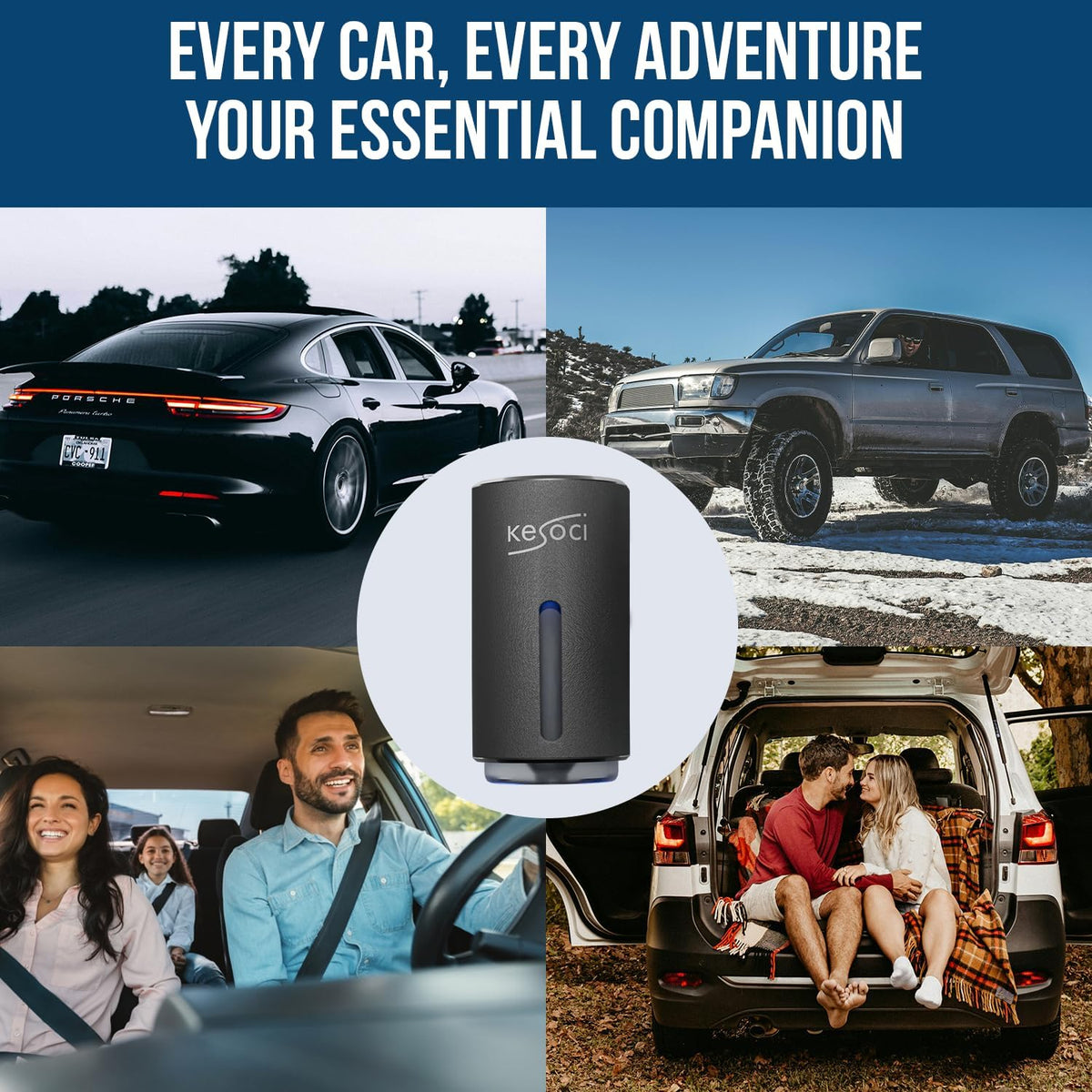 Smart Car Air Freshener: Revolutionary Smart Car Diffuser Vent Clip with 3 Exclusive 10 ml Fragrances (Fresh Essence Collection)