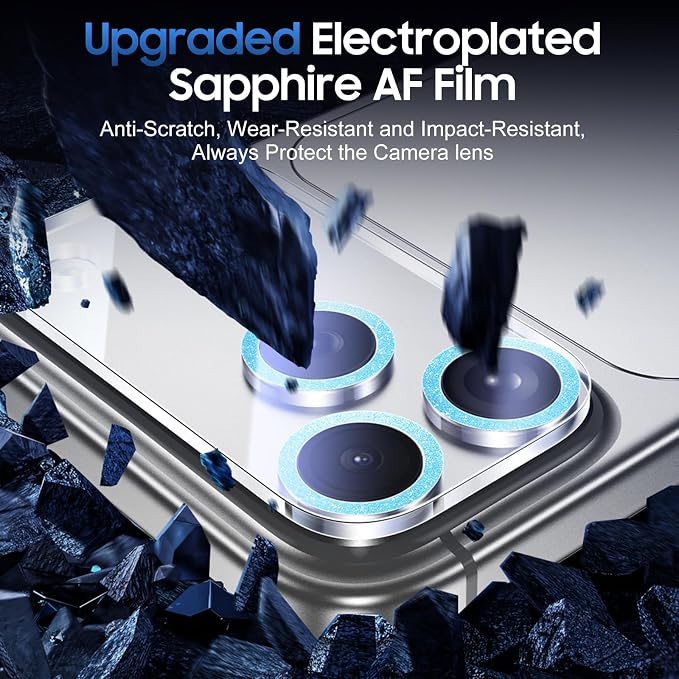 UniqueMe Compatible for 3 Pack iPhone 17 Pro Camera Lens Protector