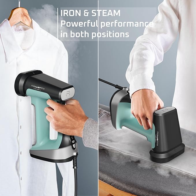 Rowenta Handheld Steamer for Clothes, Pure Force 2in1 Steamer & Iron, 1875W, Vertical/Horizonal Steaming & Ironing, Lightweight, Auto-off, XL power, 1875 Watts, DR8822