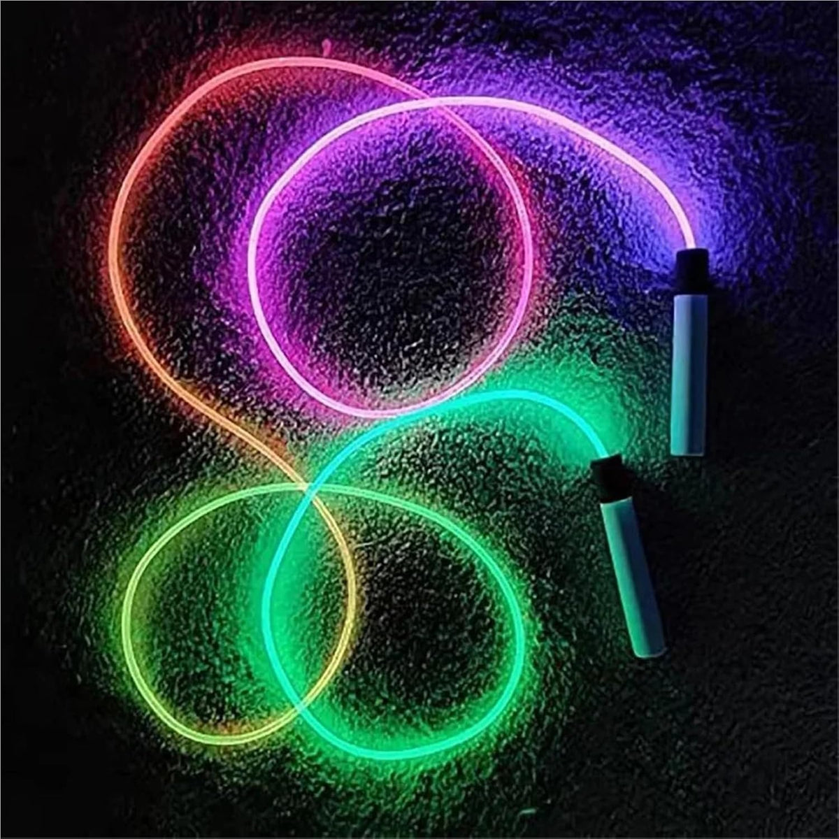 Skiennix LED Night Glow Jump Rope - Adjustable Glowing Skipping Rope for Adults | Portable Fitness Equipment