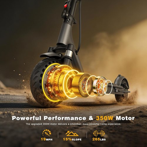 NAVIC Electric Scooter for Adults - Top Speed 22 MPH | Long Range Up to 28 Miles | Dual Suspension & APP Control