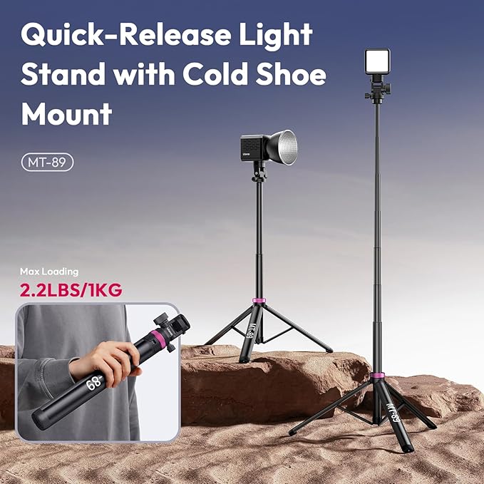 ULANZI MT-89 Extendable Tripod Aluminum, Camera Phone Tripod