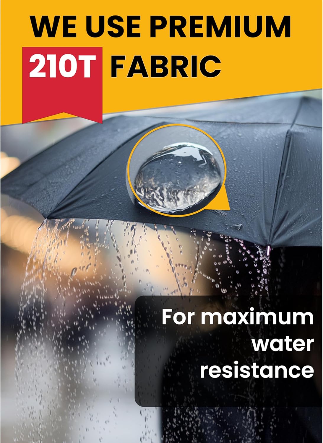 Raintrend Windproof Travel Umbrella - Automatic Open, +10% Bigger Canopy, Compact & Portable for Men & Women