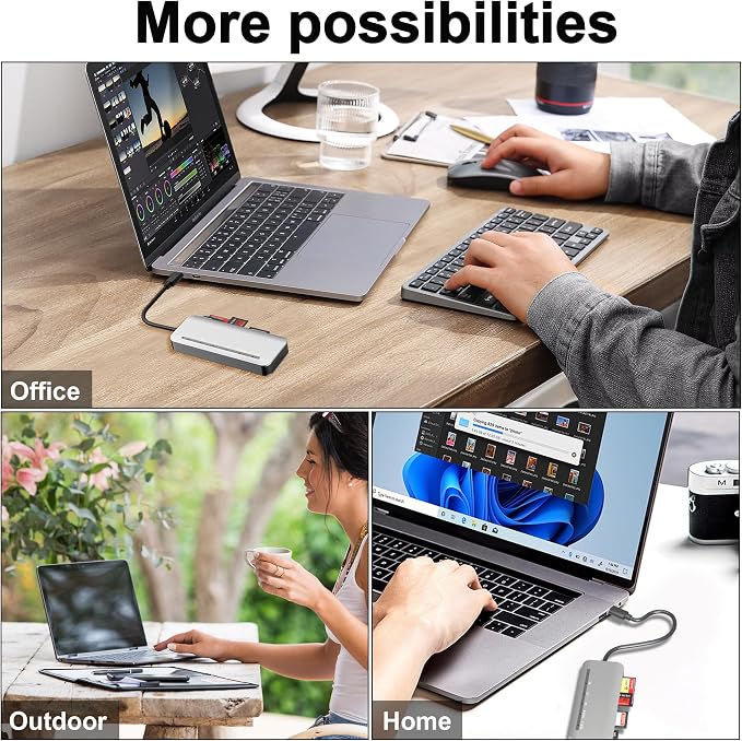 Memory Stick Pro Duo Card Reader, 7 in1 Memory Stick Pro Duo Adapter USB C