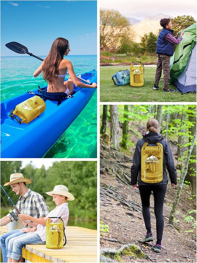 HEETA Dry Bag Waterproof for Women Men, 5L/10L/20L/30L/40L Roll Top Lightweight