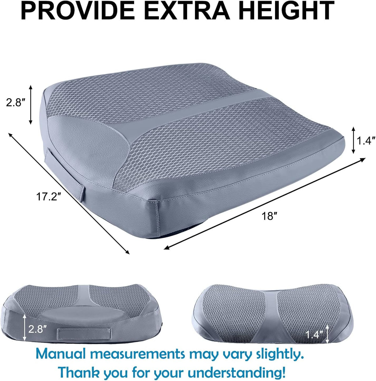 Car Memory Foam Heightening Seat Cushion for Short People Driving