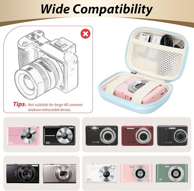 Digital Camera Case for CAMKORY, KODAK PIXPRO FZ45/FZ55, Canon IXUS 285 HS