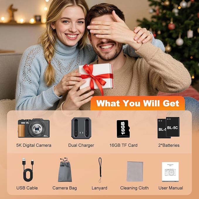 5K Digital Camera, 80MP HD Digital Camera