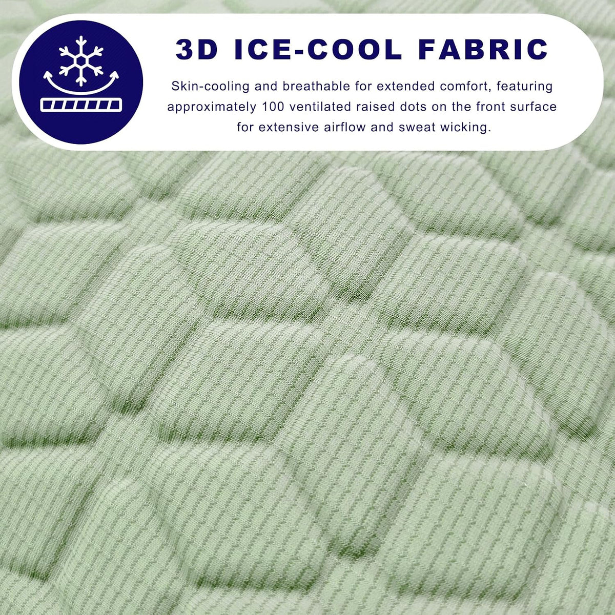 Gel Car Seat Cushion, Non-Slip Front Seat Bottom Cushion Pad, Green