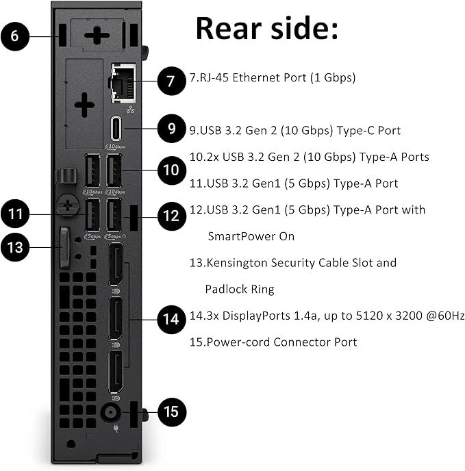 Dell 2026 Pro Plus Mini Computer: Intel Ultra 7 20-Core, 16GB RAM+1TB SSD | 3 DisplayPort, USB-C, WiFi 6, Windows 11 Pro, AI Copilot Micro Desktop Computers for Business & Professionals