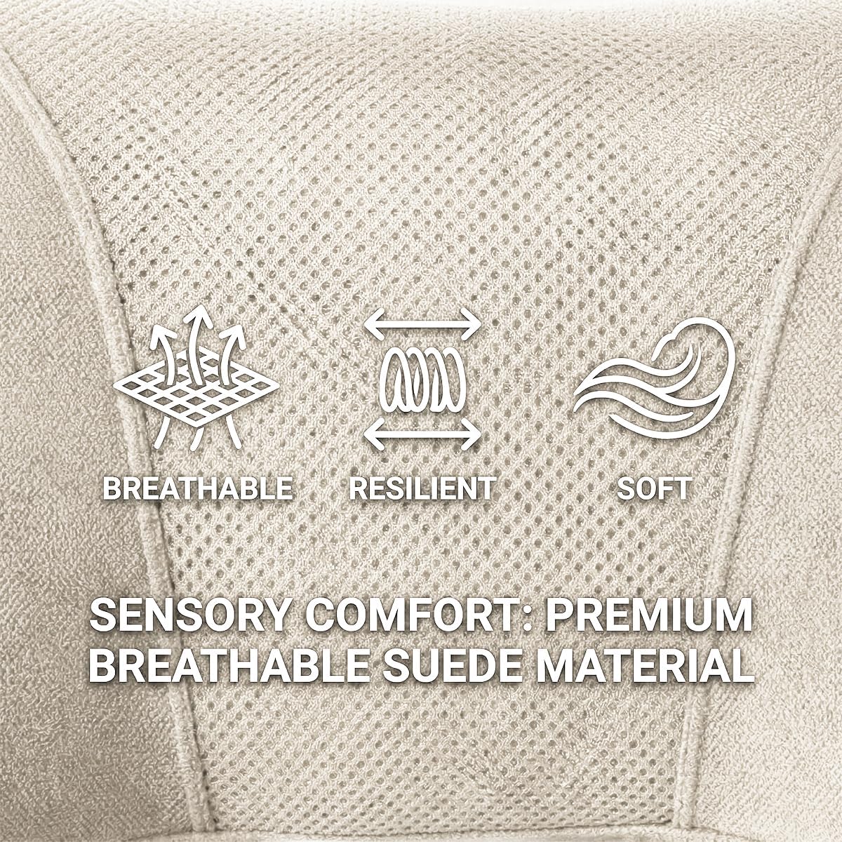 Car Lumbar Support Pillow, Memory Foam Vehicle Driver Seat Pillow Pad for Lower Back Pain Relief, Automotive Interior Lumbar Back Support Cushion, Universal for SUV RV Truck (Beige)