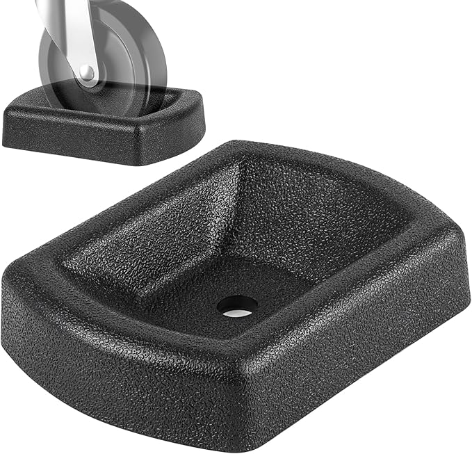 Jack Wheel Chock, Heavy Duty Reinforced Rubber Jack Caster Wheel Dock for Caravans and Trailers, Wheel Chock Stabilizer Wheel Stopper for 6 Inch Jockey Wheels