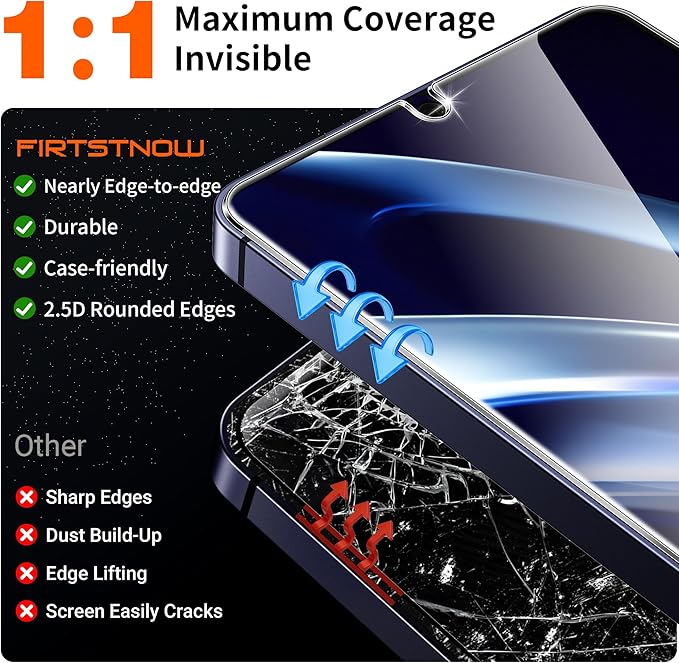 letosan 3 Pack for Samsung Galaxy S26 Ultra Screen Protector Tempered Glass + 2